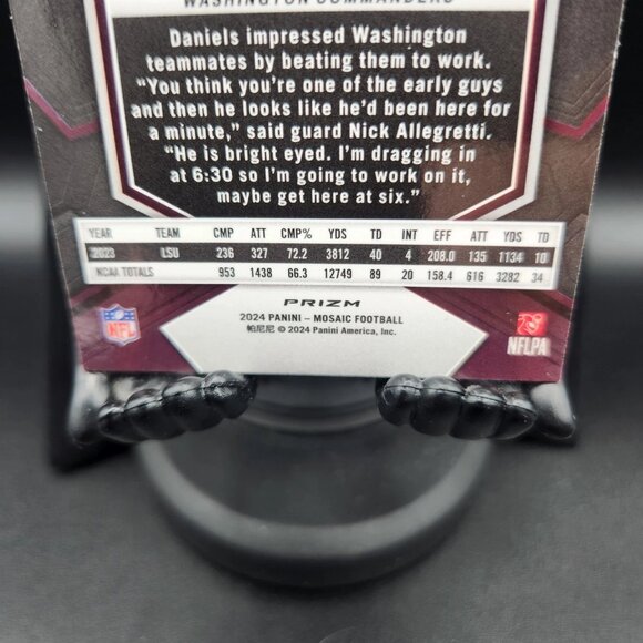 Jayden Daniels Rookie - 2024 Panini Mosaic, Silver Mosaic Prizm #302 - Picture 6 of 6